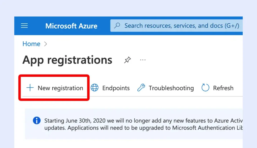 Microsoft Intune: Neue Anwendung registrieren