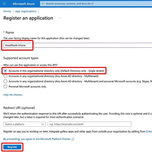 Microsoft Intune: Zugangsdaten notieren