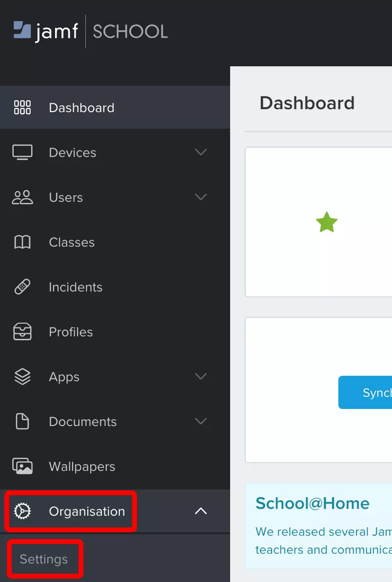 Jamf School: Accedi al tuo account Jamf School