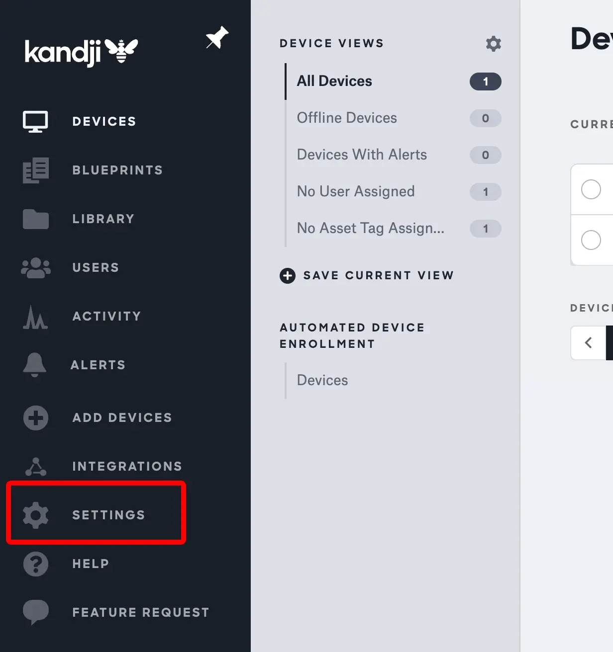 Kandji: Beim Kandji-Konto anmelden