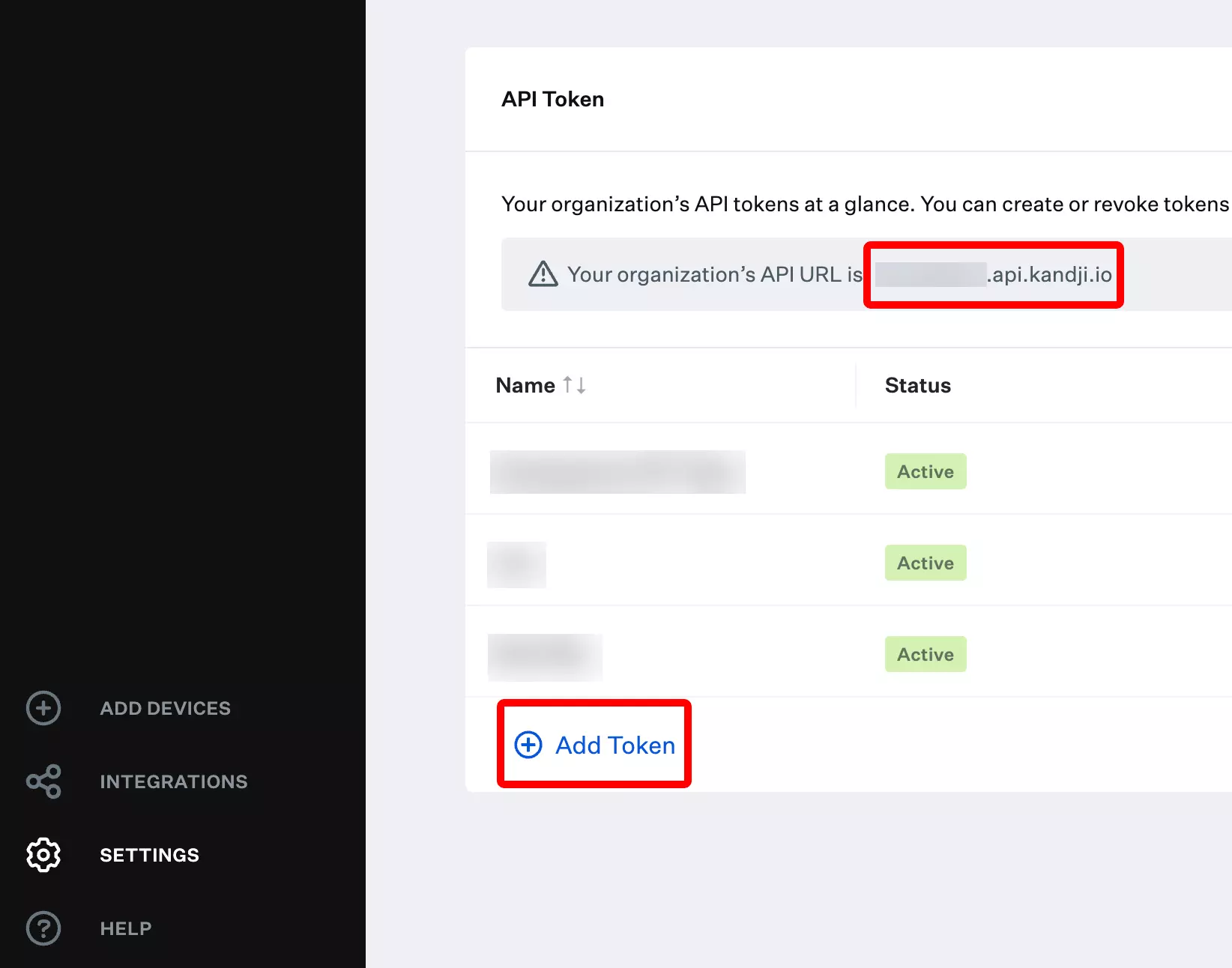 Kandji: API-Token aufrufen