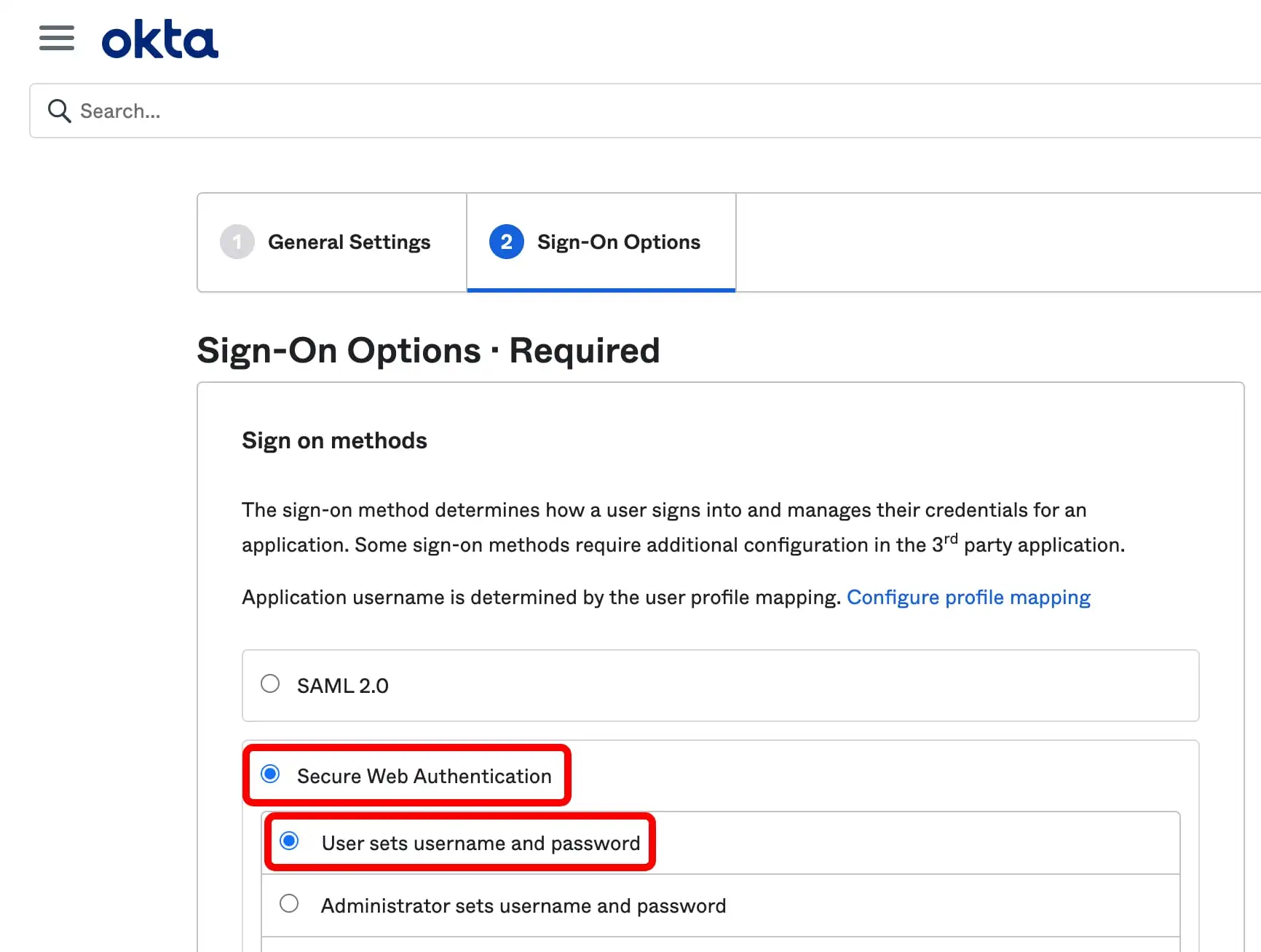 Okta: Provisioning einrichten (1/2)