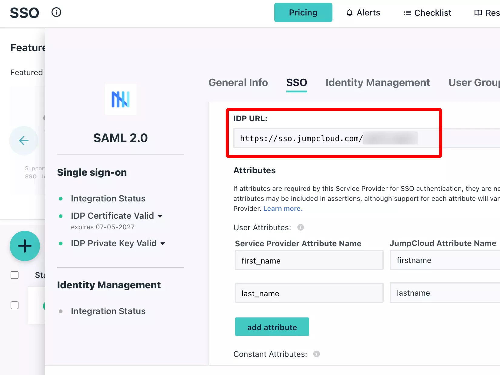 JumpCloud: Wprowadź dane w AssetNode